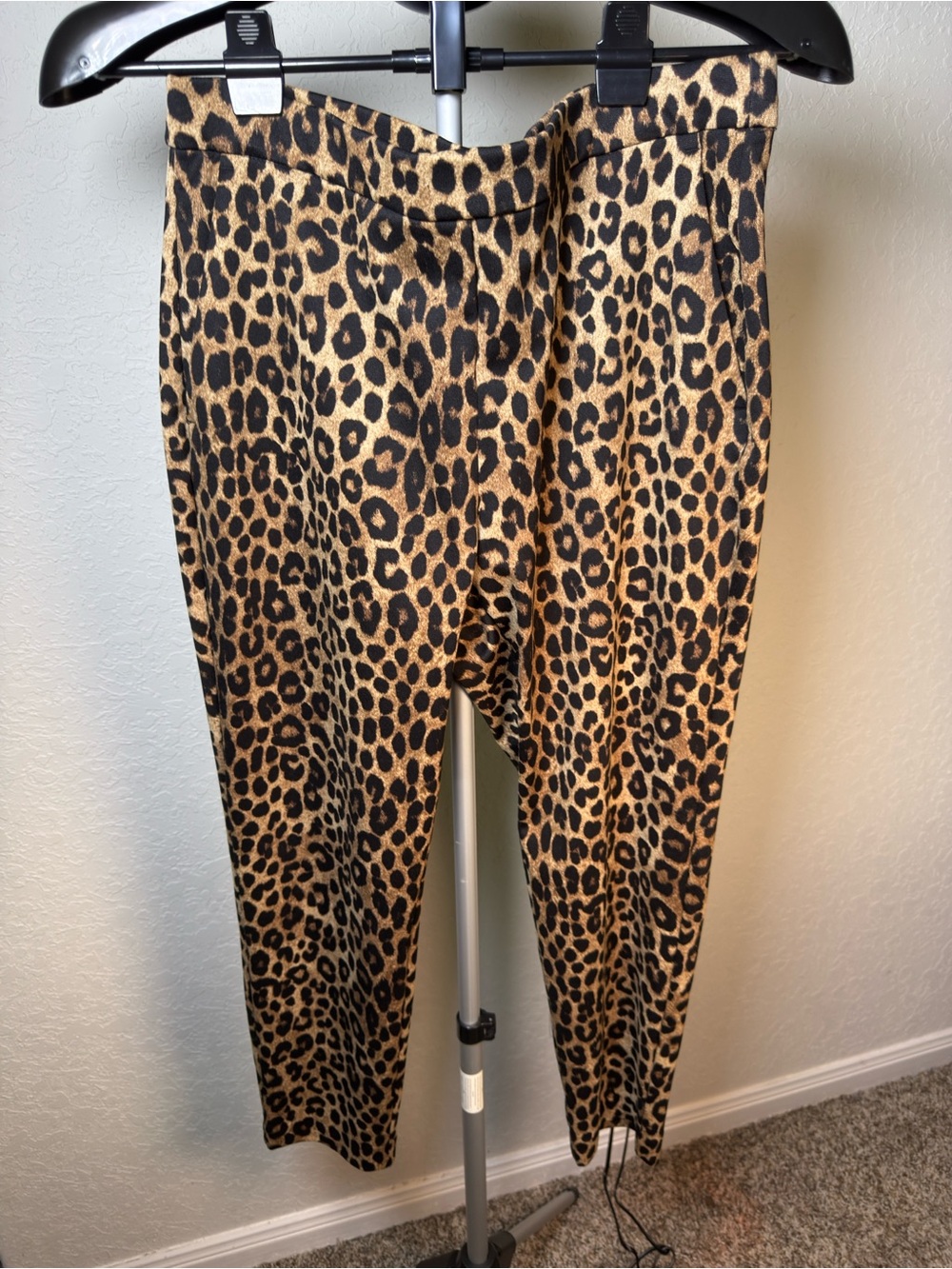 Michael Michael Kors Leopard Print Skinny Pants Size PL 25” Inseam